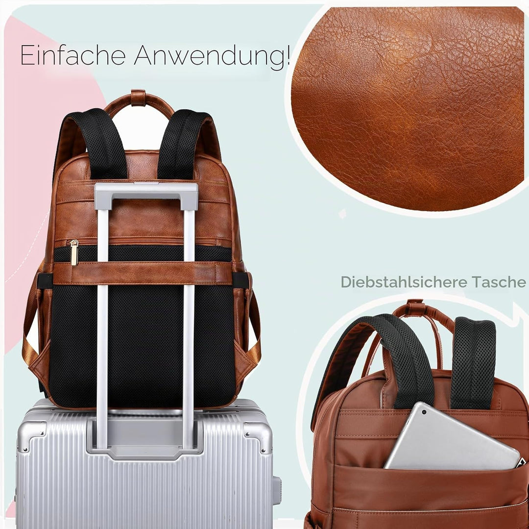 LORADI 18-Pockets Windel Bag Rucksack mit wasserdichten Taschen und Kinderwagen Schnalle, wandelbare