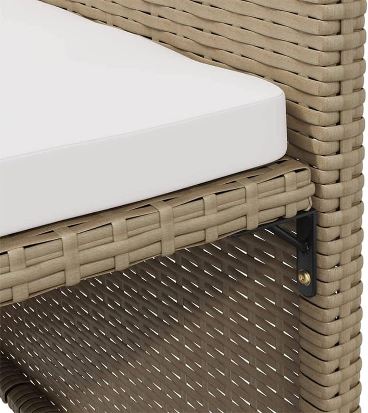 Tidyard 4-TLG. Gartenstuhl und Hocker Set Gartenstuhl Balkonstuhl Rattansessel Gartenmöbel Poly Ratt