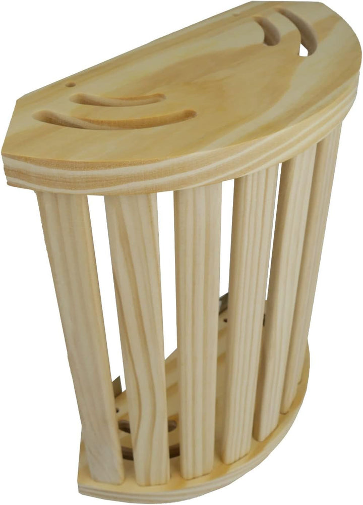 SudoreWell® Sauna Ecklampenschirm Holzblendschirm Oslo aus Kiefernholz für Saunaleuchte und Saunalic