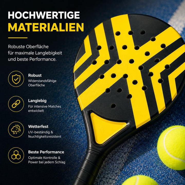 Padel Schläger Erwachsene Profi Racket Padelschläger Set mit Meshtasche Tennis Schläger für Anfänger