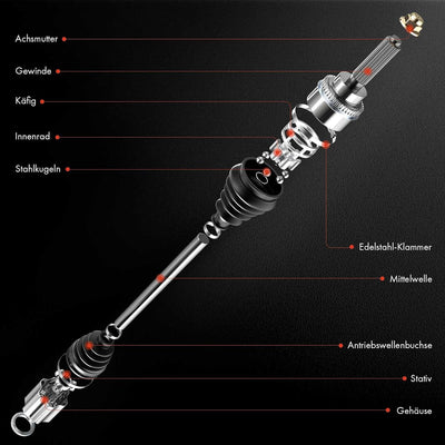 Frankberg Antriebswelle Gelenkwelle Vorderachse Links Kompatibel mit XC60 156 2.0L-3.2L 2008-2017 36