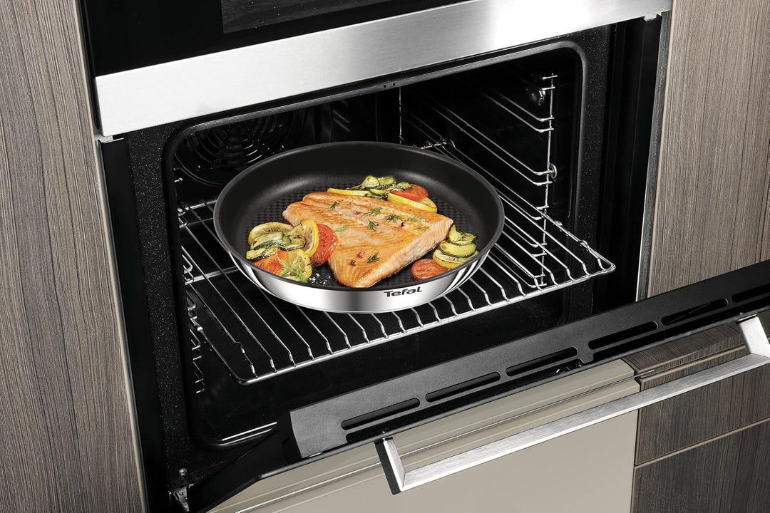 Tefal Ingenio Emotion Induktions-Bratpfannen-Set, antihaftbeschichtet, Edelstahl, 4-teilig, L897S474
