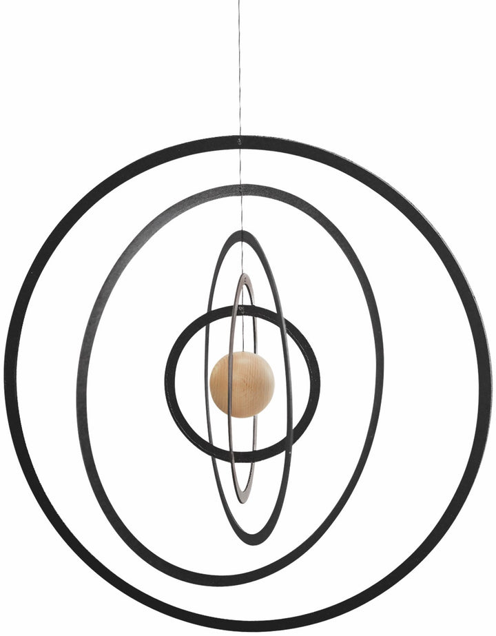 Flensted Mobiles Science Fiction, Nature Mobile, Stahl, braun/schwarz, 24x24 cm, Braun/Schwarz