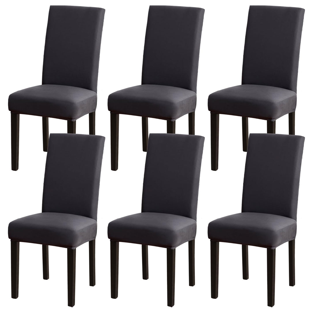 mafudoxi Stuhlhussen 6er Set, Stretch Abnehmbare Waschbar Stuhlbezug, Stretch Stuhlhusse mit Gummiba