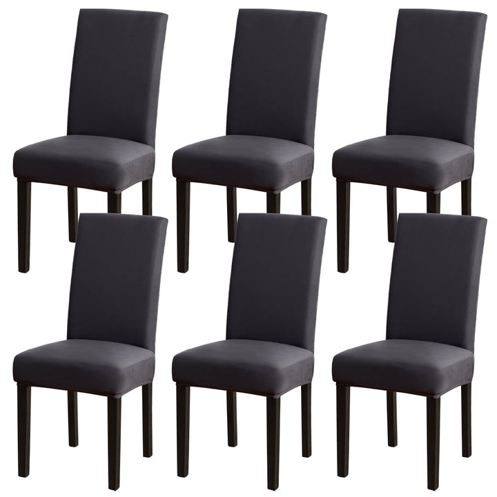 mafudoxi Stuhlhussen 6er Set, Stretch Abnehmbare Waschbar Stuhlbezug, Stretch Stuhlhusse mit Gummiba