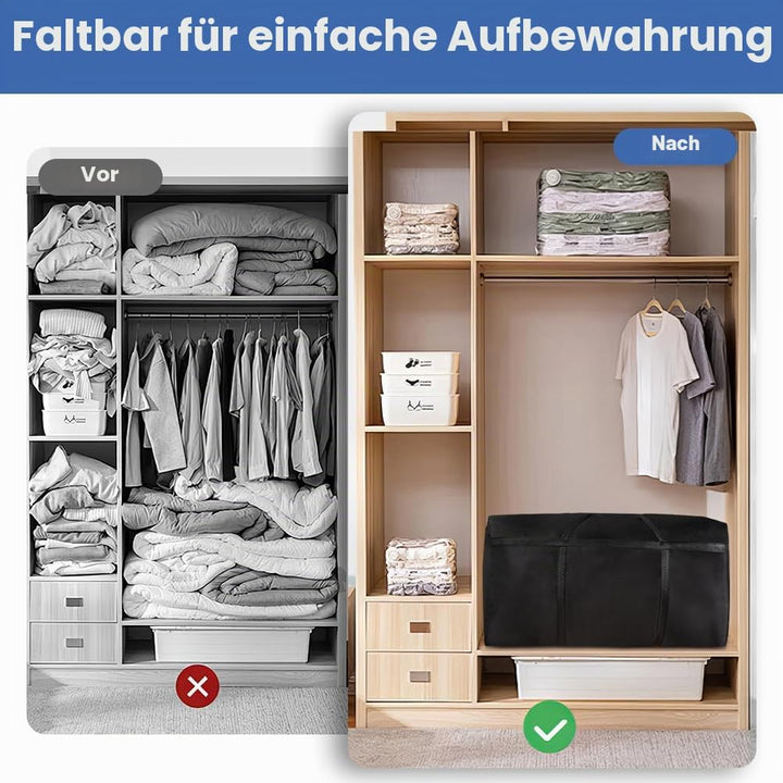 HOTUT Grosse Aufbewahrungstasche,2 Stück 180L Oxford Umzugstaschen mit Reissverschluss und Griff,Was