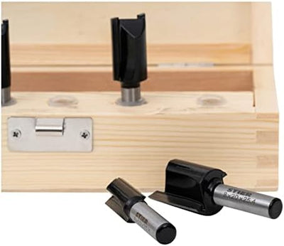 Nutfräsersortiment, Hartmetallschneiden, 6-teilig, 8 mm, Holzfräser, Fräser für gägngie Oberfräsen (