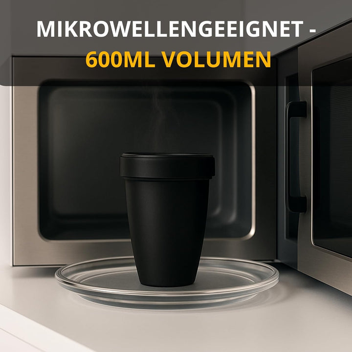 Müslibecher 2in1-700 ml – 2 auslaufsichere Fächer (500 ml + 200 ml) – mikrowellen‑ & tiefkühlgeeigne