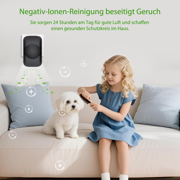 iDiskk Tragbarer Mini-Luftreiniger für Zuhause, Plug-in-Luftreiniger, geeignet für Schlafzimmer, Hau