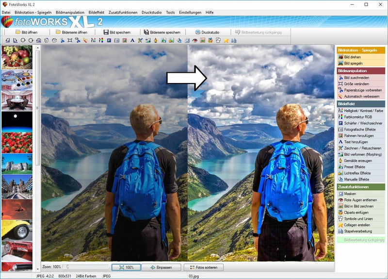 Fotoworks XL 2 (2024er Version) Bildbearbeitungsprogramm zur Bildbearbeitung in Deutsch - umfangreic