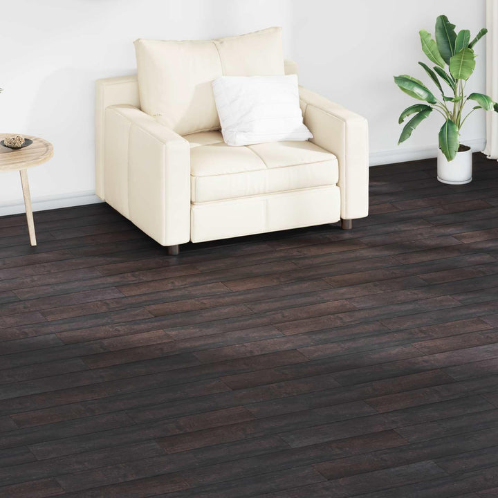 Bodenplanken 36 Stück Dunkelbraun PVC 5,02 m² selbstklebend mit rutschfestem Design für Wohnzimmer K