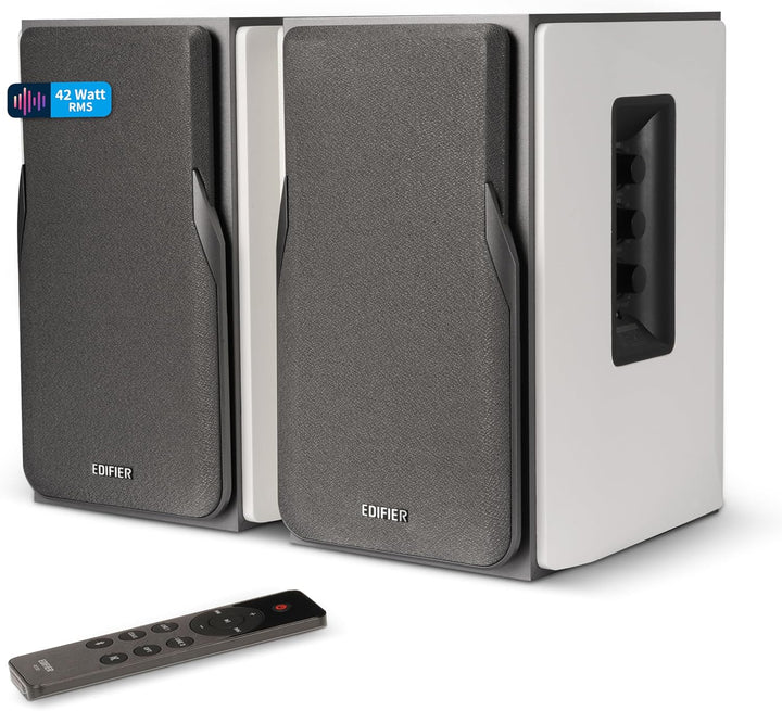 EDIFIER Studio R1380DB 2.0 Regallautsprecher-System (42 Watt) mit Bluetooth 5.1 (aptX). Infrarot-Fer