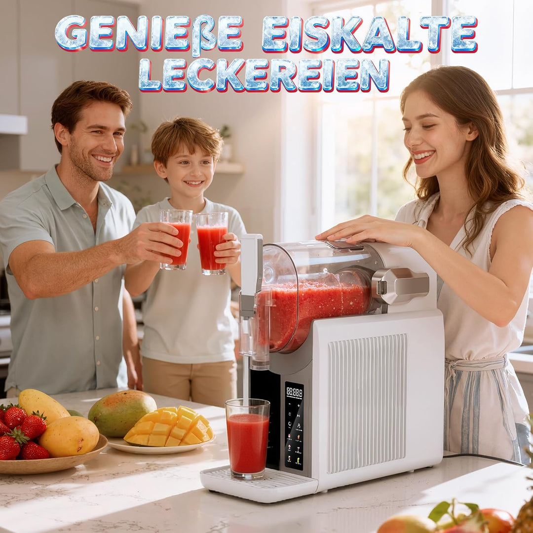 Slush Maschine, mit 6 smarten Programmen: Slushie, Cocktail, Milchshake, Frappé, Wein, Eisgetränke,
