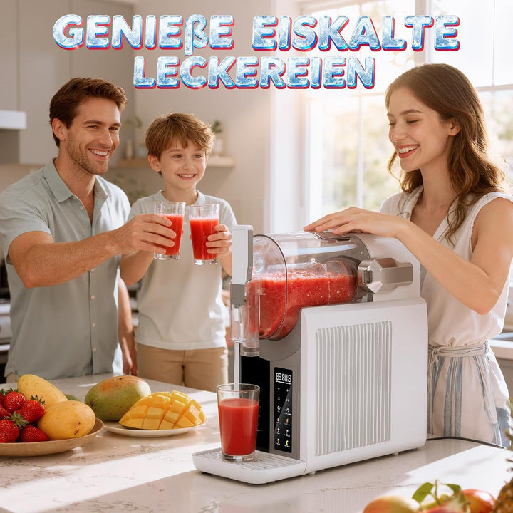Slush Maschine, mit 6 smarten Programmen: Slushie, Cocktail, Milchshake, Frappé, Wein, Eisgetränke,