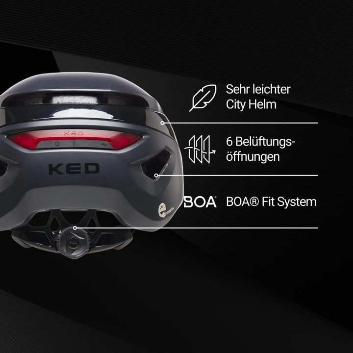 KED Mitro UE-1 Fahrradhelm Schwarz L (58-61cm), Schwarz L (58-61cm)