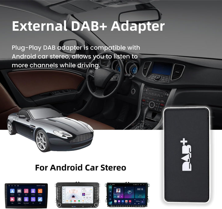 DAB/DAB+ Radioempfänger für Android Autoradio, Digital DAB Autoradio Adapter USB Dongle DAB Adapter