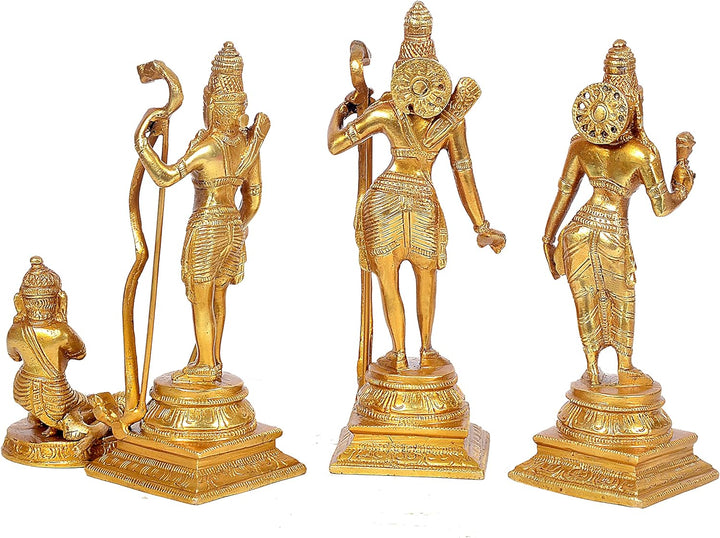 AONA Shri Ram Darbar Statue Idol Ram Darbar Rama aus Messing, Höhe 20,3 cm