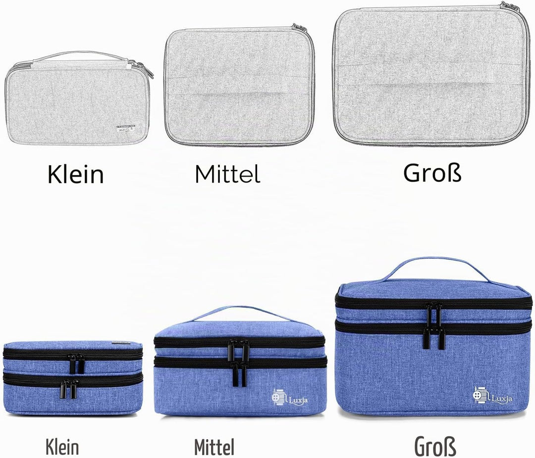 Luxja Doppel-Schicht Nähzubehör Organizer, Aufbewahrungstasche für Nähset, Nähzeug Tragetasche für A