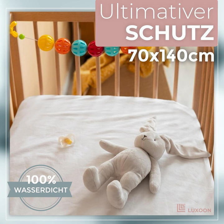 Luxoon 2er Pack Matratzenschoner 70x140 wasserdicht | Atmungsaktiver Schoner & Nässe-Schutz | matrat