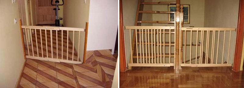 Treppenschutzgitter Türgitter Schutzgitter erweiterbar 72-122 cm Feststellfunktion Türschutzgitter 8