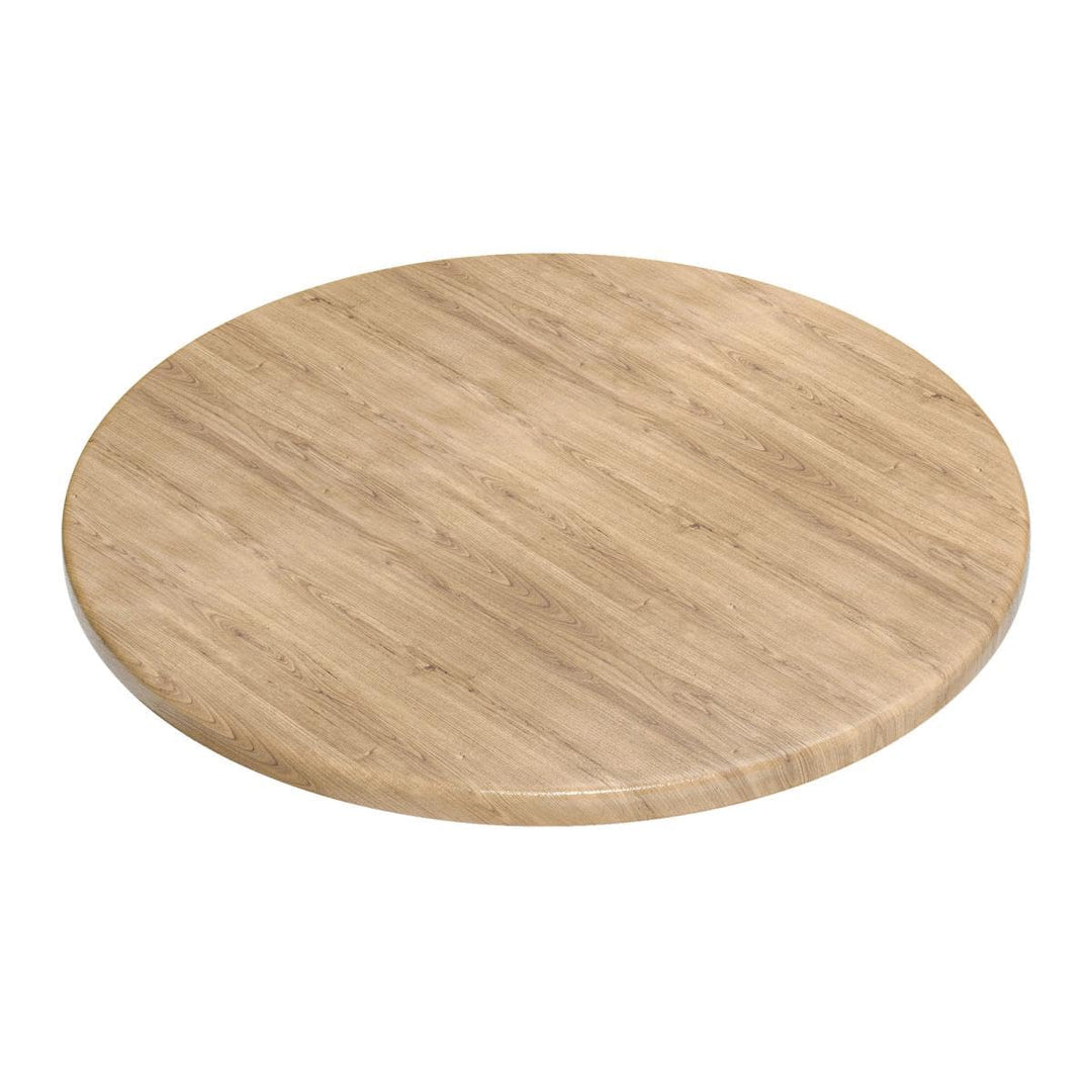 GGMMÖBEL WERZA | Werzalit Tischplatte | Eiche | Ø 60 cm | Topalit Gartentischplatte | Perfekt für kl