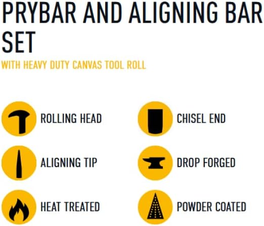 Roughneck ROU64452 Rollkopfstange und Ausrichtstangen-Set