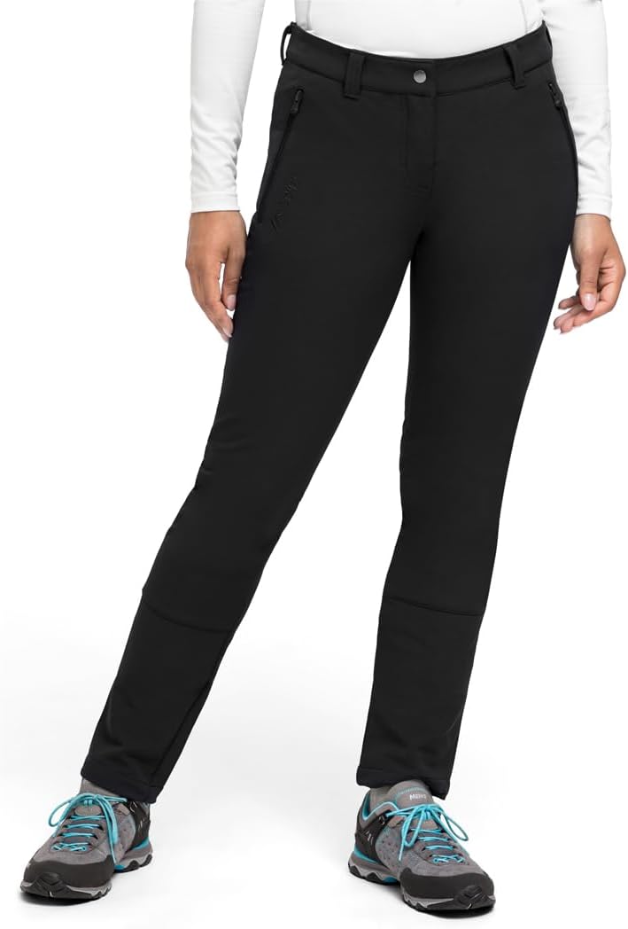 Maier Sports Damen Wanderhose Helga Slim L Schwarz, L Schwarz