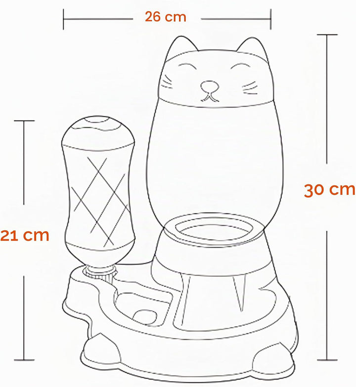Retoo Futterspender Futterautomat Hunde, Katze, Automatischer, Futterspender Katze, Pet, Feeder, Mit