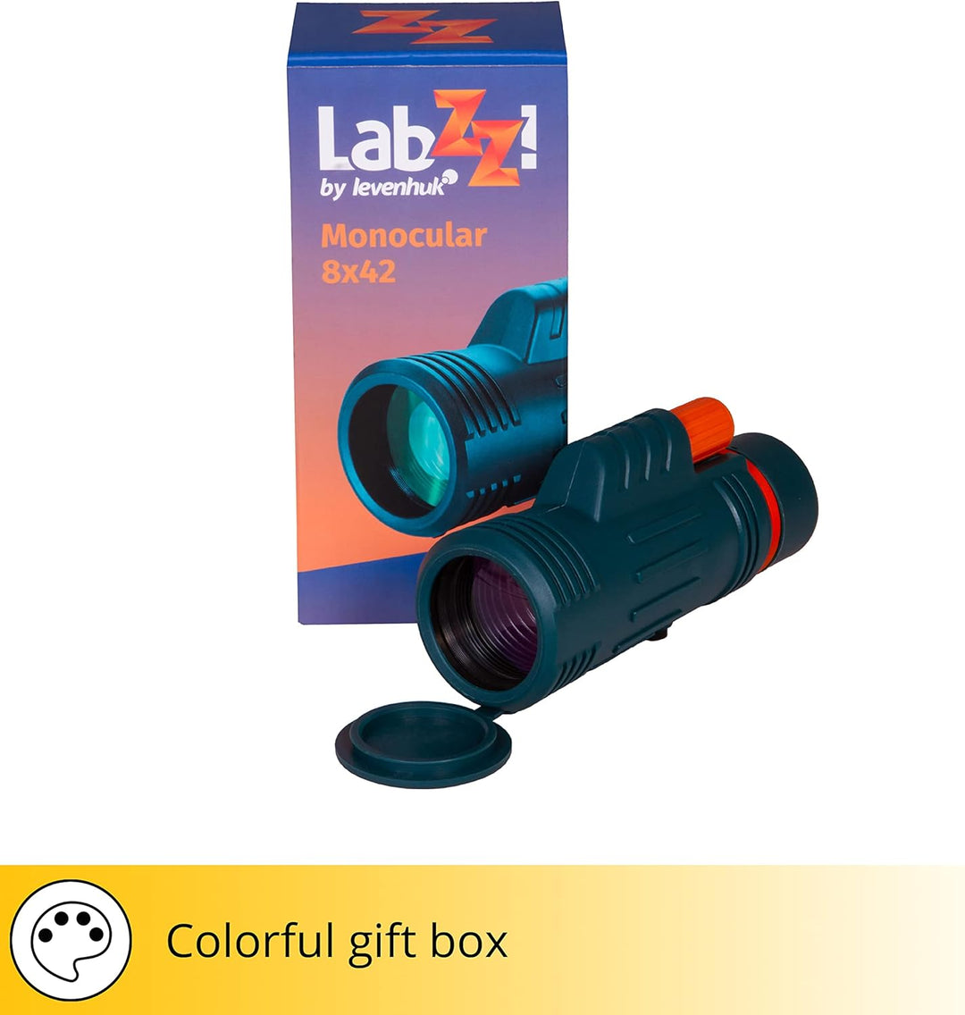 Levenhuk LabZZ MC4 Kompaktes, Leichtes Fernrohr für Kinder mit 8-facher Vergrösserung und Mehrfach V