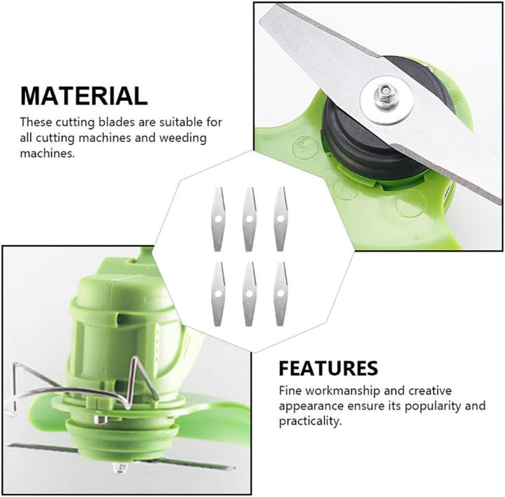 ZJS Rasentrimmer, Metallklinge, Rasentrimmer, batteriebetriebener Rasentrimmer, Ersatzklinge, Akku-T