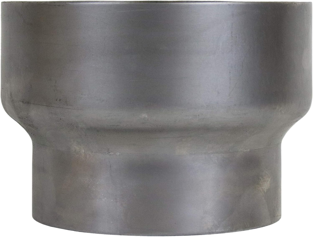 LANZZAS Rauchrohr Ofenrohr Reduzierung Ø 180 mm auf Ø 150 mm Stahl blank unlackiert Ofenrohrreduzier