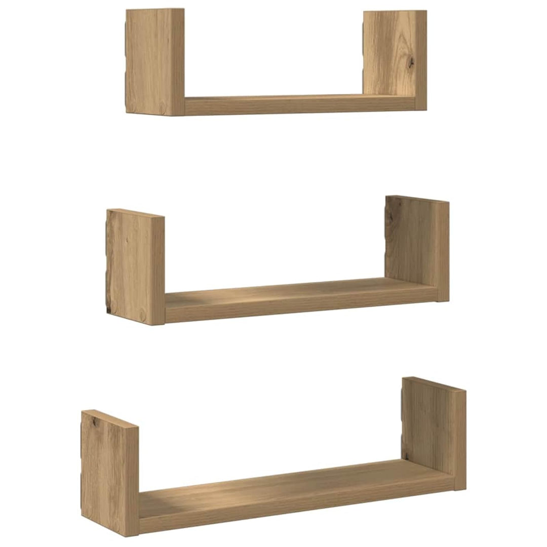Wandregale Artisan-Eiche Holzwerkstoff 40-30 cm | Regale für Wohnzimmer und Küche Model853316 40 x 1