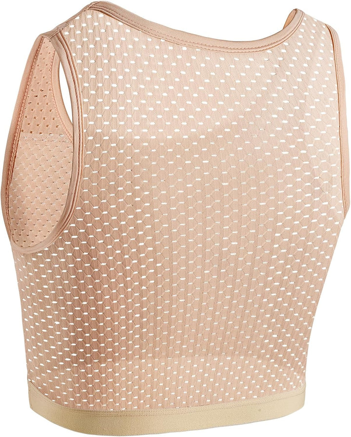 XUJI Transgender FTM Trans Atmungsaktive Halb Brust binder XXL Nude, XXL Nude