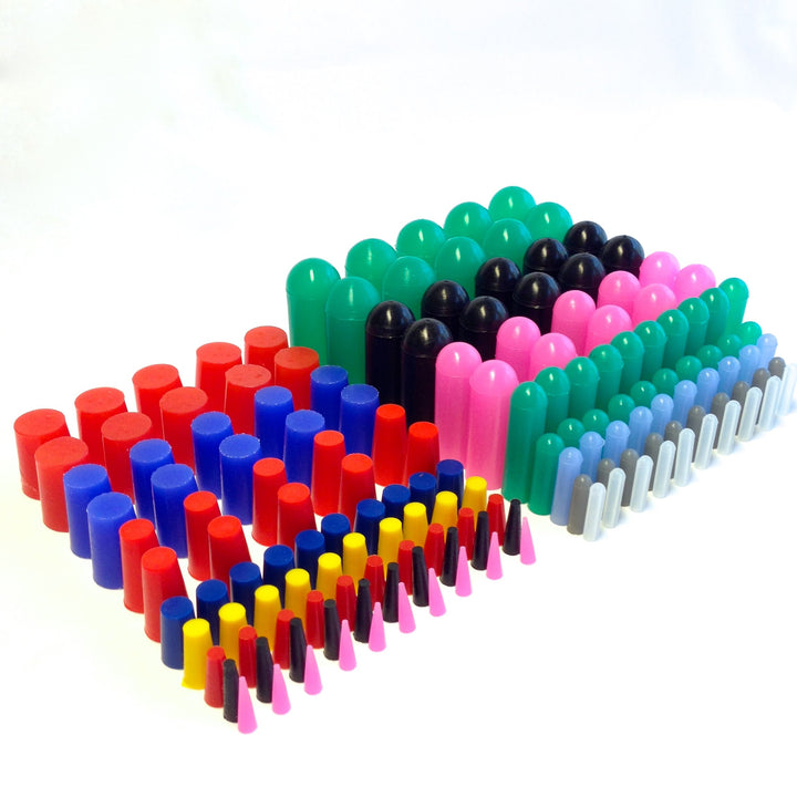 160 Stück Hochtemperatur-Silikon-Gummi-Endkappen und konische Stopper Sortiment Set Pulverbeschichtu