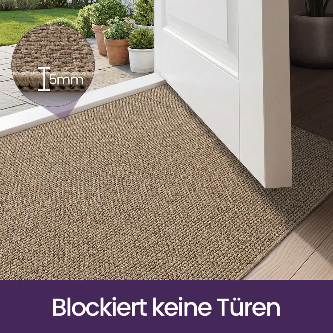 DEXI Schmutzfangmatte Innen 90 x 140 cm, rutschfest Fussmatte waschbar, absorbierend Fussmatte, Dünn