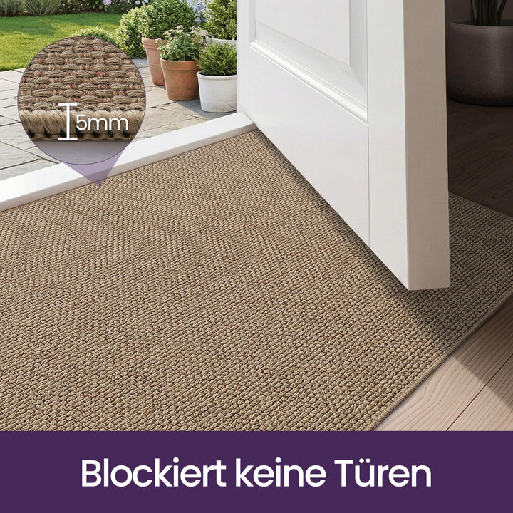 DEXI Schmutzfangmatte Innen 90 x 140 cm, rutschfest Fussmatte waschbar, absorbierend Fussmatte, Dünn