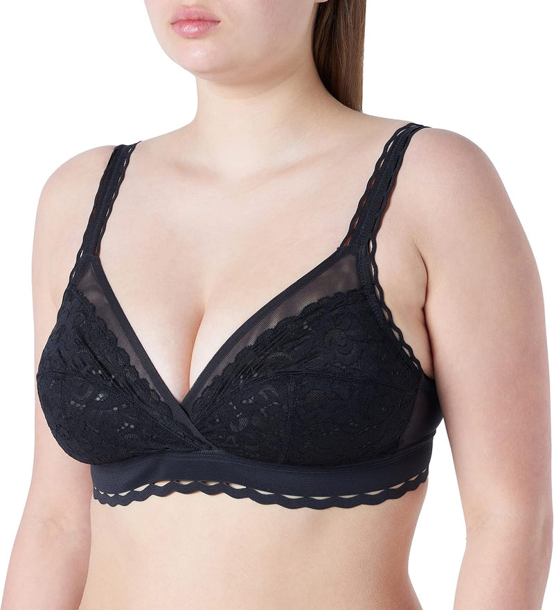 Playtex Damen Soutien-Gorge Cœur Croisé Féminin Recyclé BH 85C Schwarz, 85C Schwarz