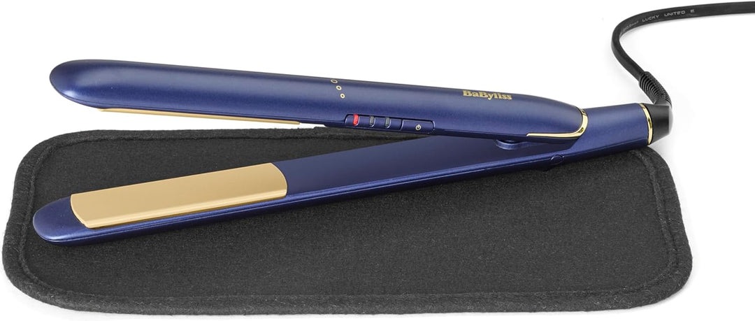 BaByliss Midnight Luxe Glätteisen - Titanium Ceramic Floating Plates für sanftes Gleiten, schnelles