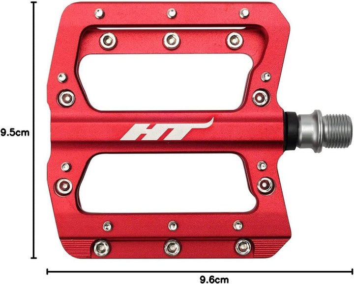 HT AN14A Pedale flach Unisex Erwachsene, Rot