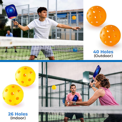 Sukeen Pickleball Paddles Set, 2PCS Sternenhimmel-Design Fiberglas Pickleball Schläger, hohe Sprungl