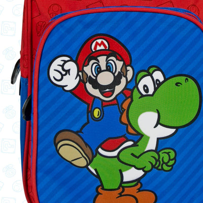 Super Mario Kinderrucksack mit Rollen - Kindergarten Rucksack für Kinder 3 4 5 6 Jahre - Trolley Sch