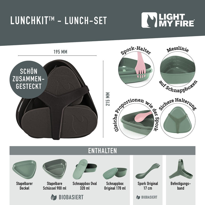 Light My Fire Camping Geschirr Set - 6 Teilig Salat to Go Box - Brotdose Erwachsene mit Camping Best