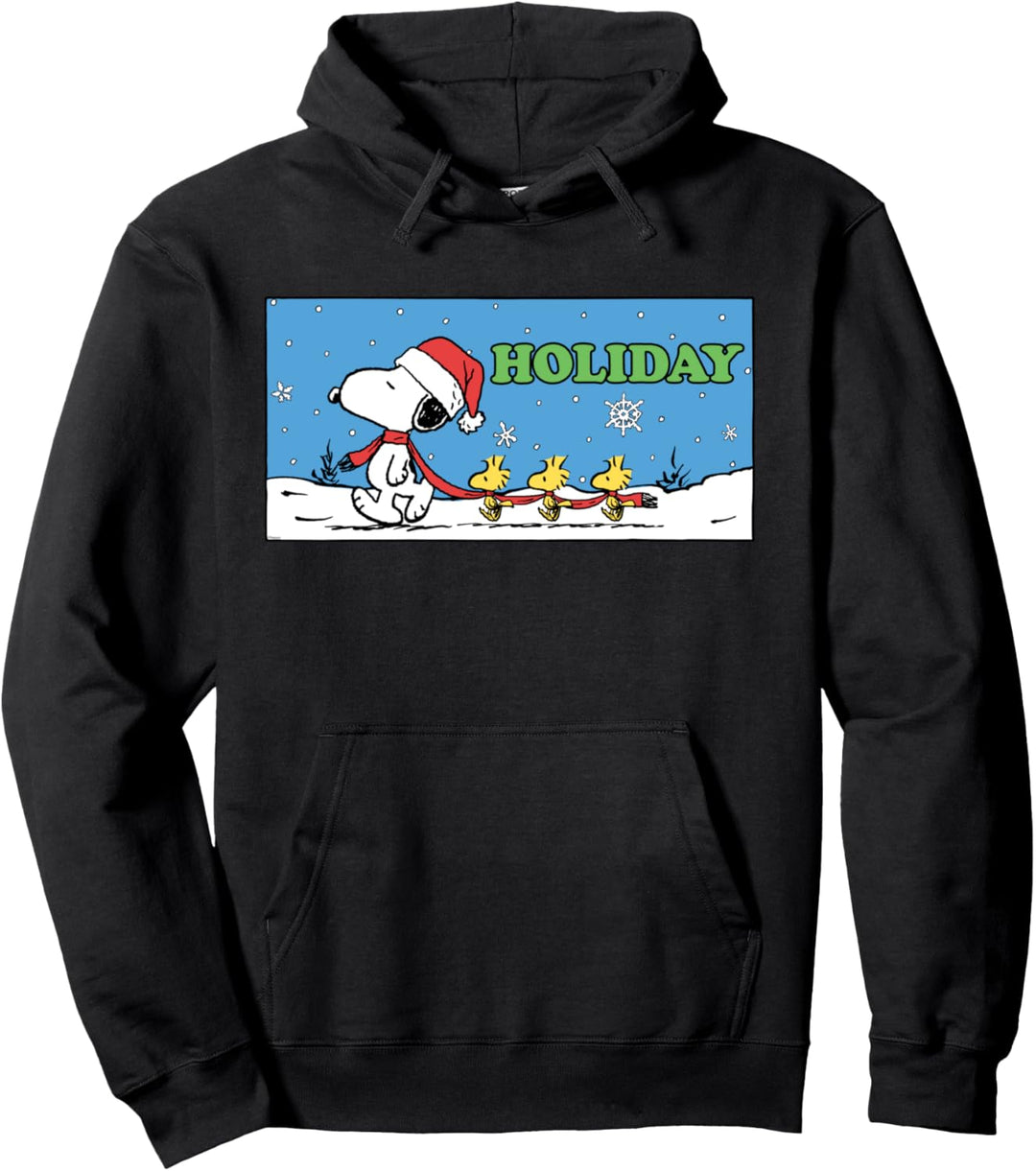 Peanuts Snoopy and Woodstock Holiday Pullover Hoodie