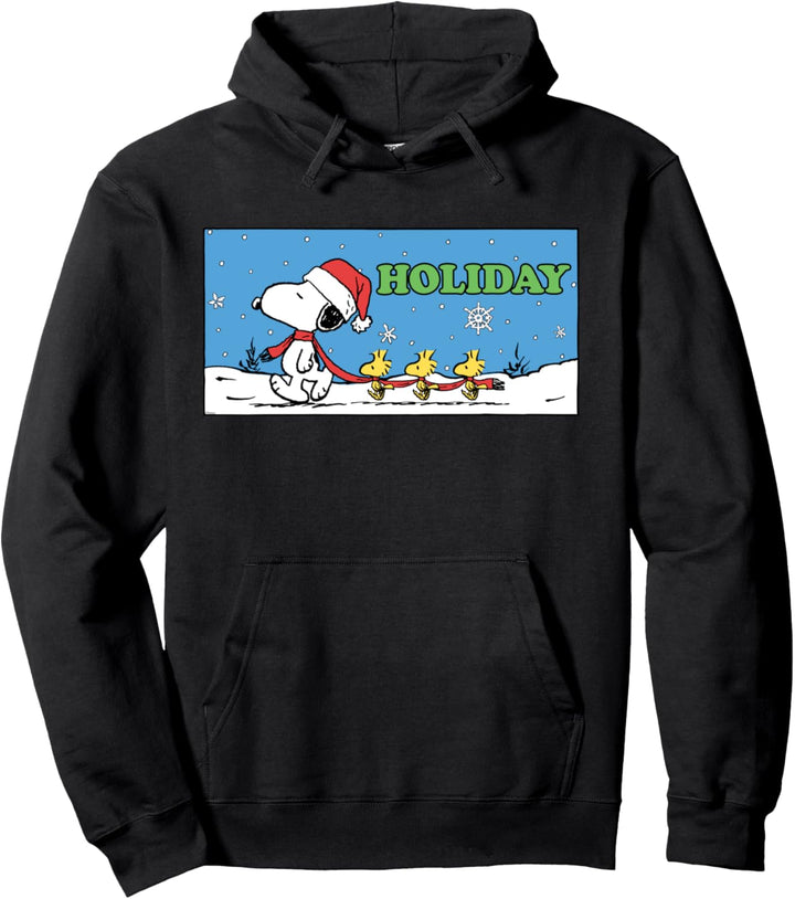 Peanuts Snoopy and Woodstock Holiday Pullover Hoodie
