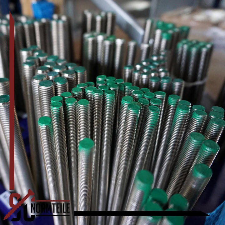 Gewindestange - M4 x 1000 mm - (10 Stück) - DIN 976 / DIN 975 - rostfreier Edelstahl A2 V2A - SC976