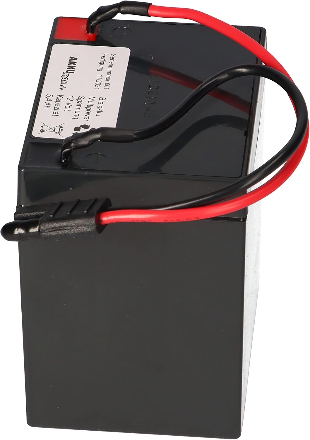 Akkuman.de Akkutechnik vom Fachmann Multipower Blei Akku AGM 12V 5,4Ah mit Stecker für Rasenmäher ko