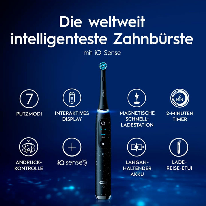 Oral-B iO Series 10 Luxe Edition Elektrische Zahnbürste/Electric Toothbrush, Magnet-Technologie, 7 P