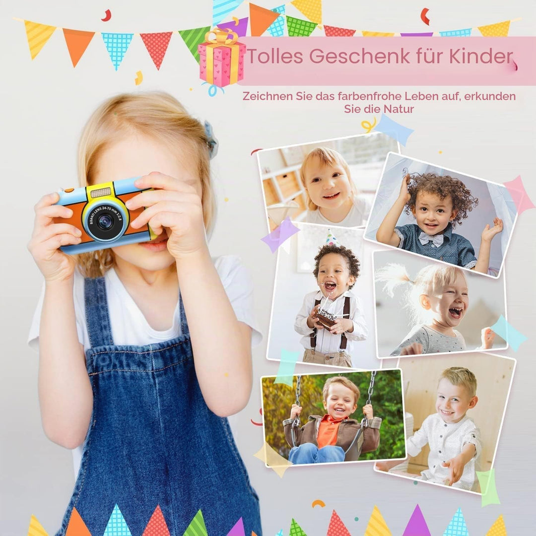 YunLone Kinderkamera Digitale Kamera Kinder 1080P HD Video Camera mit 32GB SD, Kids Selfie Camera fü