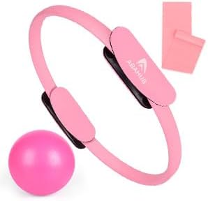 Abahub Pilates Ring Set, 35CM Magic Circle, 25CM Mini Ball, Stretchbänder,Home Pilates Ausrüstung, f