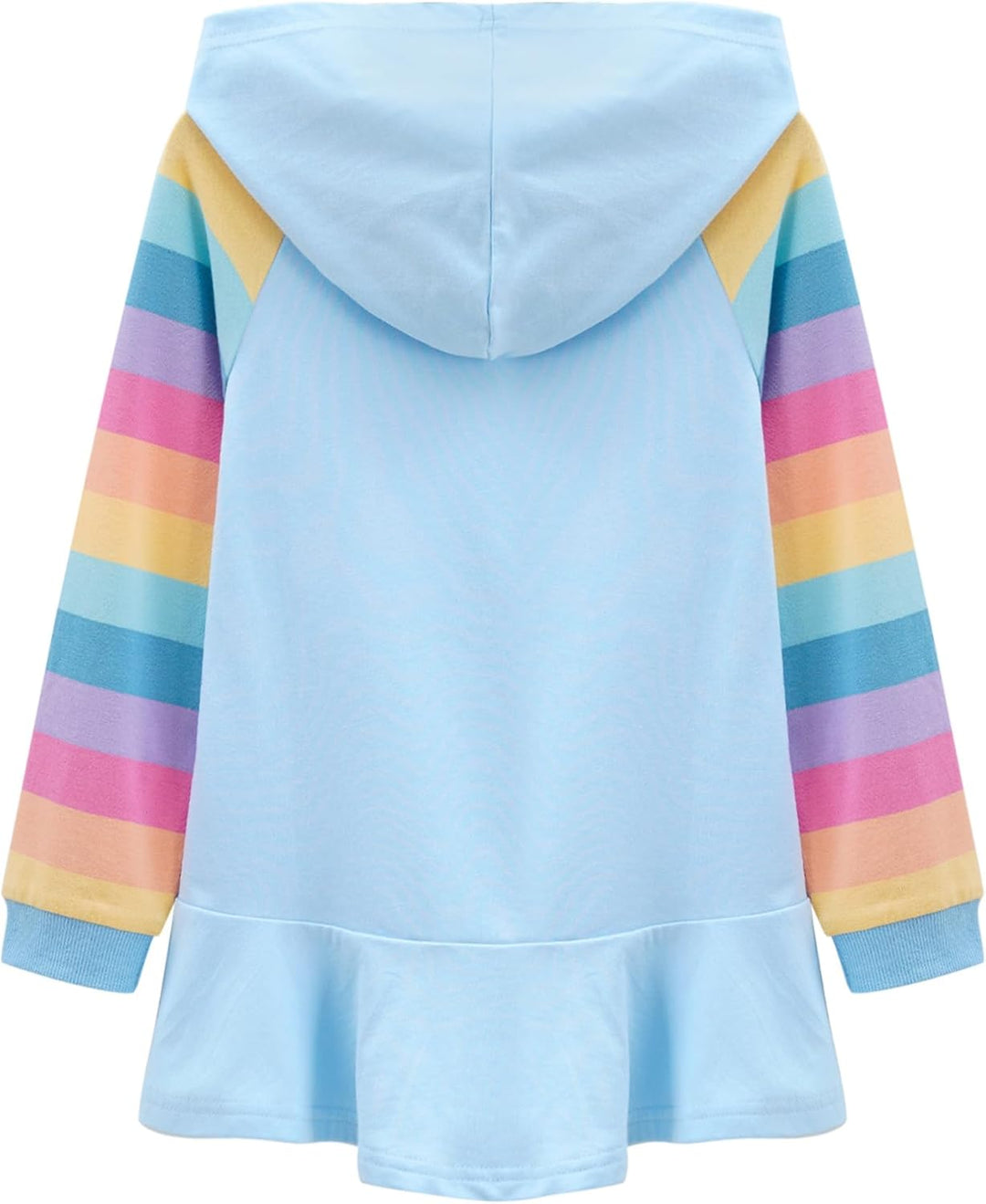 TiaoBug Mädchen Kapuzenpullover Langarm Sweatkleid mit Kapuze Einhörner Aufdruck Hoodie Cartoon Top